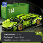 TOYLINX 1280 tk Tehnilised ehitusklotsid Tellised Auto Moc Klotsikomplektid Plastikust Mudelikomplekt Klotsid T&auml;iskasvanute M&auml;nguasjad S&otilde;brap&auml;eva Kingitus
