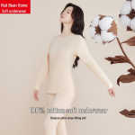 Hodo Women's Pure Cotton Round Neck Thermal Underwear Set 175/100