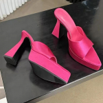 Moodsad Naiste K&otilde;rge Kontsaga Sussid Seksikad Terava Ninaga Kingad Moodsad Platvormkingad Kontsaga Kingad Naine 2025 Trend Br&auml;nd Mujer Zapatillas 35 roosa