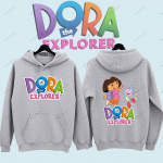 Dora maadeavastaja 2-poolne kapuutsiga pusa Armas anime multikate pullover Unisex naised mehed spordir&otilde;ivad spordir&otilde;ivad talveks hoidke sooja kapuutsiga S