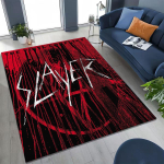 2026 Slayer Heavy Metal Rock Band Kolju Kunsti Vaip Vaip Magamistoa Elutoa Diivani Kodu Uksemati Kaunistus, Suur Libisemisvastane P&otilde;randamatt 40x60cm( 15x23in ) black
