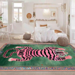 Retro kerge luksuslik pehme libisemiskindel suur elutoa vaip kergesti puhastatav diivani laua matt tiigrimustriga armas laste toa sisustusvaip 60*90cm gray
