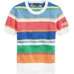 Polo Ralph Lauren T&auml;hekujuline Triibuline L&uuml;hikeste Varrukatega Kootud Top Naiste topid 211792406-001 M