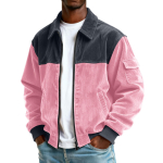 Meeste Velvet Tasku Lukuga Jakk Meeste Suur Suurus Vabaaja Spordijakk M pink