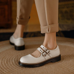 Moodsad pruunist nahast vintage nostalgia pandlaga platvorm-Mary Jane kingad naistele madala s&auml;&auml;rega &uuml;li&otilde;pilastele paksude p&otilde;hjadega veisenahast mustad mokassiinid 34