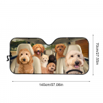 Kokkupandav Auto Esiklaasi P&auml;ikesekaitse Auto Esiklaasi Kate Armas Naljakas Mustriga P&auml;ikesekaitse Soojusisolatsioon Jahutus Tarvikud