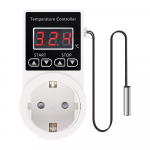AL11G-T1 Professionaalne temperatuuriregulaator Digitaalne termostaat Regulaator Pistikupesa EU-pistikutega Veekindla NTC-anduriga valge