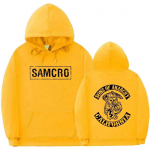 Kahepoolne prindiga kapuutsiga dressipluus Topid Sons of Anarchy SAMCRO Mehed Naised Mood Br&auml;nd Disain Pullover Puuvillasest fliisist pusad 3XL