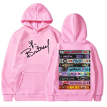 Kuum m&uuml;&uuml;k Huppar Laulja Britney Spears Albumikaane Graafiline Huppar Mehed Naised Pikkade varrukatega R&otilde;ivad Vabaaja Topp Harajuku Dressipluus S pink