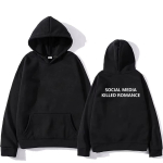 2025 Sotsiaalmeedia Tappis Armastuse Kapuutsiga S&auml;rk Vintage Meeste/Naiste Kapuutsiga S&auml;rgid Harajuku Esteetiline Talver&otilde;ivad Fliisist Pullover Dressipluus M black