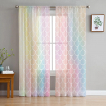 Magamistuba L&auml;bipaistvad kardinad Starlight Rainbow Spots Elutuba K&ouml;&ouml;k Aken Kardinad Aed Terrass R&otilde;du Magamistuba L&auml;bipaistvad kardinad 135W x 114H(cm)