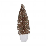 Sapin de No&euml;l - Moyen - 10 x 33 x 10 cm - Plastique - Champagne et Menthe &scaron;ampanjav&auml;rvi/roheline