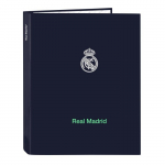 Classeur 4 anneaux - safta - Real Madrid 25/26 - 26,5x33 cm - Bleu Marine - Couverture rigide - Folio - R&eacute;sistant
