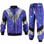 Vintage 80ndate disko dressipluus: Piiri&uuml;lene karnevali jooksujakk ja p&uuml;ksid. X-Large