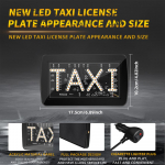 Takso sildid autodele 12V LED valgusm&auml;rk juhtidele K&otilde;rge heledusega libisemisvastane paneel Display iminapp Indikaator esiklaasile