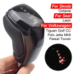 Gear Shift Knob Shift Lever Handball for VW Golf 6 7 Jetta MK5 MK6 Passat B7 B8 Tiguan DSG AT LED Synchronize electronic Red-With Holes gray