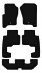 Dywaniki welurowe BASIC czarne do: Land Rover Discovery III Suv 7os (2004-2009)