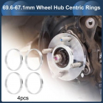 OD 696mm to ID 671mm Car Wheel Hub Centric Rings Aluminium Alloy 4 Pcs