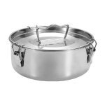 Mitmeotstarbelised flan-vormid, pann, toiduohutu roostevabast terasest, lukustatava kaanega, quiche'ide, koogik&uuml;psetamiseks, aurutamiseks, kuumakindel L gray