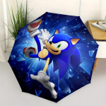 Sonic the Hedgehog Klaasipurustaja Vihmavari, Kaasaskantav 3-kordne Kompaktne Vihmavari Meestele ja Naistele, S&otilde;brap&auml;evaks Emadep&auml;evaks