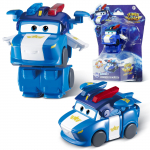 Super Wings Mini UUS Jett 2 tolli Muundatav Robot Lennukiks 3 Sammuga Deformatsioon Tegevuskujud 2Režiimi Muunduv Laste M&auml;nguasi