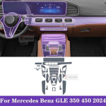 Mercedes Benz GLE 350 450 2024-2025 Autode Sisekeskkonna Keskkonsool L&auml;bipaistev TPU Kaitsekile Kriimustusvastane Kleebis Left Hand Drive