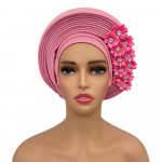 Uus Aafrika peakate Turban Nigeeria peakatted Lilledega Valmis Automaatne Gele Naiste Peakatted Pulmapeoks