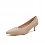 2025 Kevad S&uuml;gis Uued Naiste Stilettokannad, Suede Terava Otsaga Nude Kingad, Mugavad Mitmek&uuml;lgsed Elegantse Kingad XCY-RM-357 33 beež