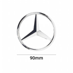 90mm ABS Kroom Must Logo Mercedes Embleem Tagumine T&auml;he M&auml;rk Mercedes Benz W203 W206 W212 X253 W167 W166 W247 C E GLA GLC GLE jaoks