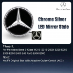 Autokleeps Mercedes Benzi jaoks H&otilde;bedane ja Must OE Stiilis Esiv&otilde;re T&auml;he Embleem Kroomitud Logo Embleem Sobib Mercedes Benz E200 E25