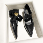 Elegantne Naiste Keskmise Kontsaga Kingad Terava Ninaga Mood Luksuslikud Kingad S&uuml;gis Pumbad Pidu Naiste Kingad Uus Kleit Mujer Sandaalid 35 black