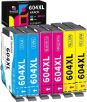 Cartouche d'Encre Compatible - Epson - 604XL - Pack de 6 - Multicolore - Haute Capacit&eacute;
