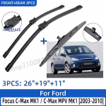 Ford Focus C-Max MK1 / C-Max MPV MK1 2003-2010 jaoks 26 +19 +11 Esipoolne ja tagumine kojamees Tuuleklaas Tuuleklaas Akna L&otilde;ikur must