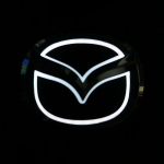 2025 Kuum Autokujundus LED Tagumine Embleemivalgusti Kleebis Mazda Logo 2 3 6 CX7 8 CX5 MX5 323 Tarvikud Auto 5D Tagumine Embleemi Kleebis L 10.1cm X 7.90cm valge