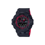 CASIO Meeste vedelkristall/analoog kahekordse n&auml;iduga seeria Must kell GA-700SE-1A4 GA-700SE-1A4 Black Strap