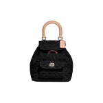 Coach Riya 23 &Uuml;hev&auml;rviline Kirjalogo Lukk Klassikaline Lilleline Kangas Seljakott Keskmine Naiste seljakott Must CJ833-LHBLK Basic Set (Bag+Dust Bag)