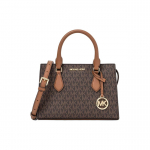 Michael Kors Mk Sheila Klassikaline Logo Ripatsiga T&otilde;mblukuga Kandekott Ostukott Kaetud L&otilde;uendist &Otilde;lal Kantav Risti Keha V&auml;ike 35S3G6HS5B-BROWN Basic Set (Bag+Dust Bag)