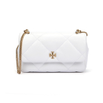 Tory Burch Kira Kett-&otilde;lakott Klapiga Sulgemine Napa Nahast Crossbody Mini Naiste kotid Valge 154710-100 Basic Set (Bag+Dust Bag)