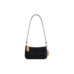 Coach Penn 21 logoga tr&uuml;kitud &uuml;laosaga lukuga naiste k&auml;ekott, must CR688-LHBLK Basic Set (Bag+Dust Bag)