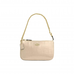 Coach Nolita 19 logoga ketiga lukuga krokodillimustriga reljeefne nahast k&auml;ekott naistele, kuldne elevandiluuv&auml;rv CN382-IMIVO Basic Set (Bag+Dust Bag)