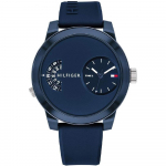 Tommy Hilfiger Denim Sinine Silikoon/Kummist Rihm Meeste Kvartsikell 1791556 sinine