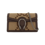 Gucci Dionysus Super Double G Monogramm Sidurikott L&otilde;uend Nahast &Auml;&auml;risega Kettl&uuml;li Crossbody Mini Naiste Beež Pruun Basic+Dust Bag pruun/beež
