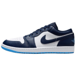 Air Jordan 1 Low kesk&ouml;&ouml;sinine &uuml;likoolisinine meeste tossud valge 553558404 44.5