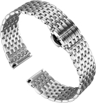 Roostevabast terasest kellarihm OB DW Longines L4 jaoks Mugav kanda Kahekordse vajutusega libliklukk Kellarihm 14mm 16 18 20mm 18mm h&otilde;be
