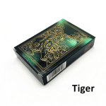 Loomingulised l&auml;bipaistvad m&auml;ngukaardid Dragon Tiger pokkeri kaardid black