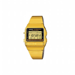 Casio YOUTH seeria - metallist v&auml;ike ruudukujuline retro kalkulaator, moekas &auml;ritrend, retro vaba aeg, mitmek&uuml;lgne LCD-ekraan, kvarts DB-380G-1 kuld