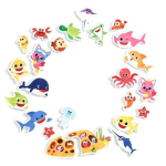 pinkfong Baby Shark Maagilised vannikleebised - 23 tk Interaktiivne m&auml;ngukomplekt white