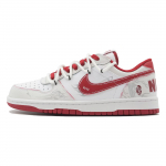 Nike Dunk Total Crimson Edge Amortisaatsioon Kulumiskindel Madal Ketsid Unisex Valge Punane 355152-150(Meeskond-) 40.5