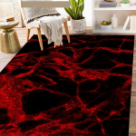 1 tk luksuslik masinaga valmistatud ala vaip kiudainega t&auml;piline alus Kasuta kodus vaipa elutuba magamistuba s&ouml;&ouml;gituba must punane marmorist tekstuur dekoratsioon 120x160cm