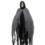 Halloweeni surmakost&uuml;&uuml;m Must kapuutsiga keep kolba maskiga Vanaaegne keskaegne keep t&auml;iskasvanute cosplay rekvisiidiks must